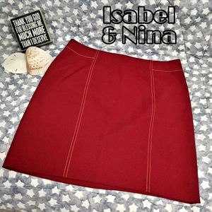 Isabel & Nina Red Mini Skirt